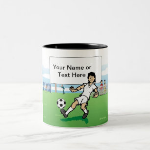 Tasse 2 Couleurs Joueuse de football personnalisée Jeunesse - Dessi