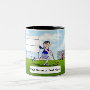 Tasse 2 Couleurs Joueuse de hockey sur gazon - Femme