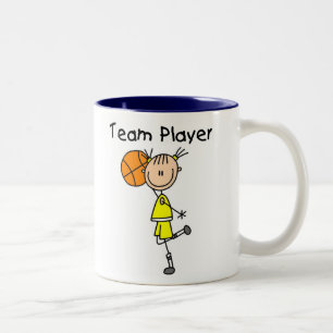 Tasse 2 Couleurs Joueuse de l'équipe de basket