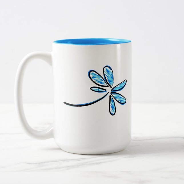 Tasse 2 Couleurs jour bleu (Gauche)