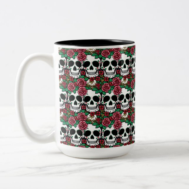 Tasse 2 Couleurs Jour De La Décès - Halloween (Gauche)