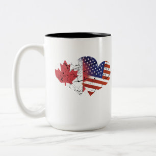 Tasse 2 Couleurs Jour de la Déclaration d'Indépendance de Canadien