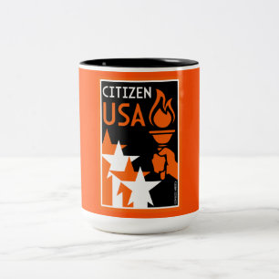 Tasse 2 Couleurs Jour de l'indépendance américaine