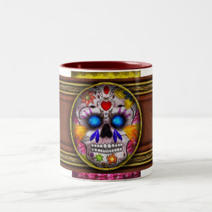 Tasse 2 Couleurs Jour des Morts - Masque de Mort