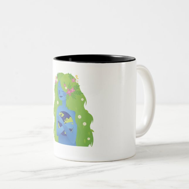 Tasse 2 Couleurs Jour des terres pour les femmes courageuses (Devant droit)