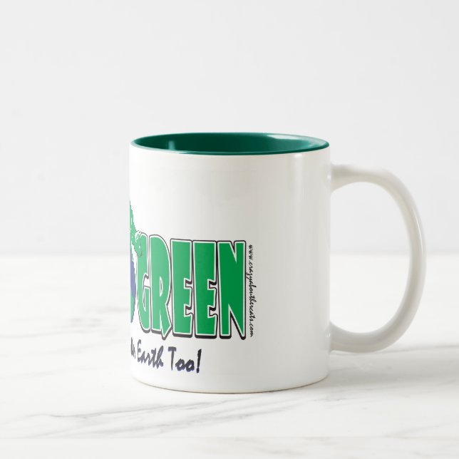 Tasse 2 Couleurs Jour des terres vert (Droit)