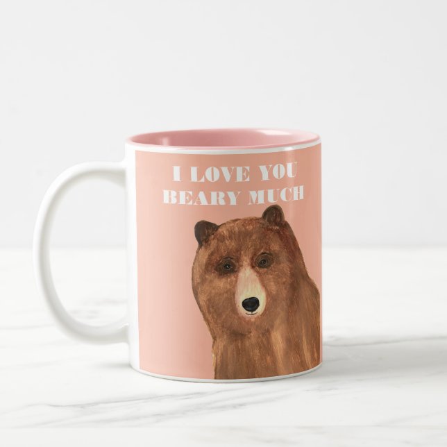 Tasse 2 Couleurs Jour des Valentines Je t'aime beaucoup (Gauche)
