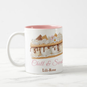 Tasse 2 Couleurs Jour du Sandwich de Crème Glacée Pistache
