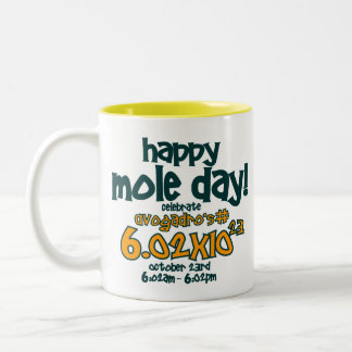 Tasse 2 Couleurs JOUR HEUREUX DE TAUPE ! (le nombre d'Avogadro)