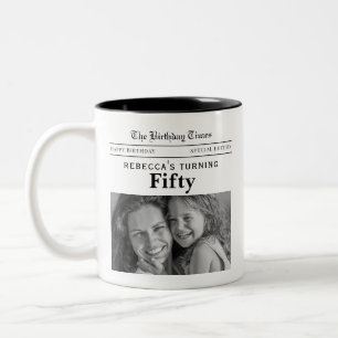 Tasse 2 Couleurs Journal de 50e anniversaire