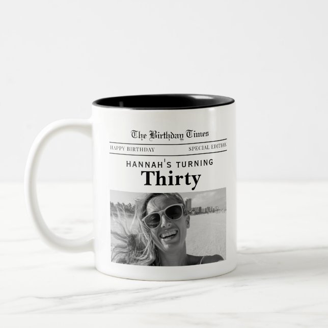 Tasse 2 Couleurs Journal pour 30 ans (Gauche)