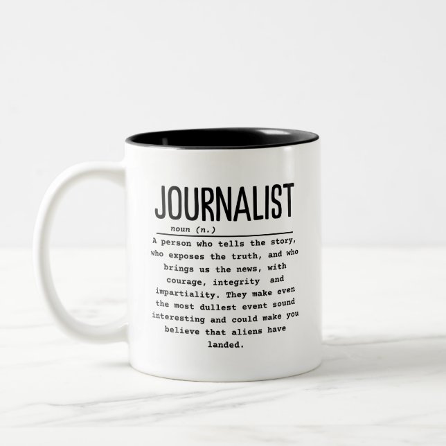 Tasse 2 Couleurs Journaliste (Gauche)