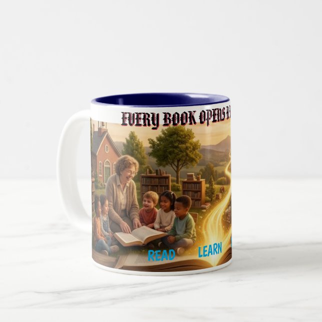 Tasse 2 Couleurs Journée de la lecture (Devant gauche)