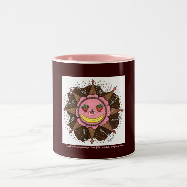 Tasse 2 Couleurs Jours de Sun de fraise - deux modifient la (Centre)