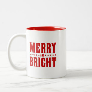 Tasse 2 Couleurs Joyeuse et brillante Letterpress Style No. 507