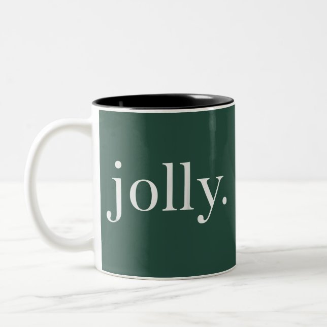 Tasse 2 Couleurs Joyeuse fête de Noël saison Xmas mignonne (Gauche)