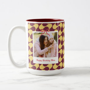 Tasse 2 Couleurs Joyeuse fête des mères Cadeau d'anniversaire perso