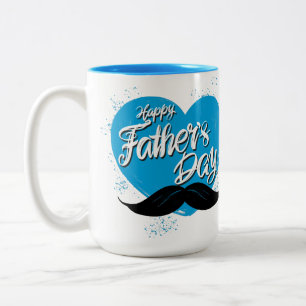Tasse 2 Couleurs Joyeuse Fête des Pères Moustache