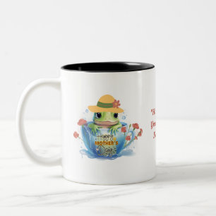 Tasse 2 Couleurs Joyeuse grenouille et Casquette de la Fête des Mèr