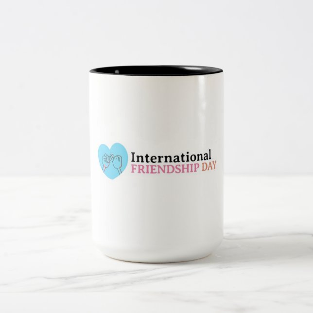 Tasse 2 Couleurs Joyeuse Journée internationale de l'amitié (Centre)