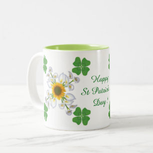 Tasse 2 Couleurs Joyeuse Saint-Patrick ! Trèfle avec Calla