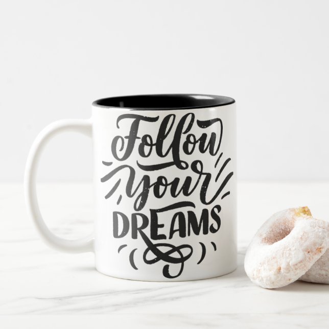 Tasse 2 Couleurs Joyeuse Saint-Valentin  (Avec donut)