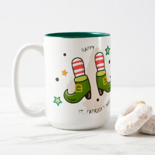 Tasse 2 Couleurs Joyeuse St. Patrick's Day Beautiful Leprechaun Ico