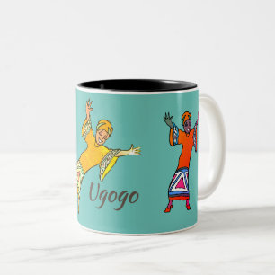 Tasse 2 Couleurs Joyeuses femmes Zulu dansant