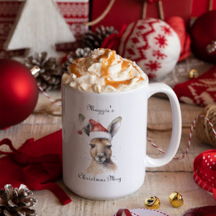 Tasse 2 Couleurs Joyeuses Fêtes de fin d'année, Kangourou de Noël p