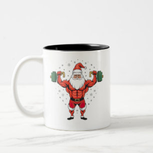 Tasse 2 Couleurs joyeuses natures hideuses noël drôle, Gym entraîne