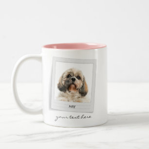 Tasse 2 Couleurs Joyeuses Vacances Animaux de compagnie Cadre photo