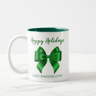 Tasse 2 Couleurs Joyeuses vacances Élégant vert