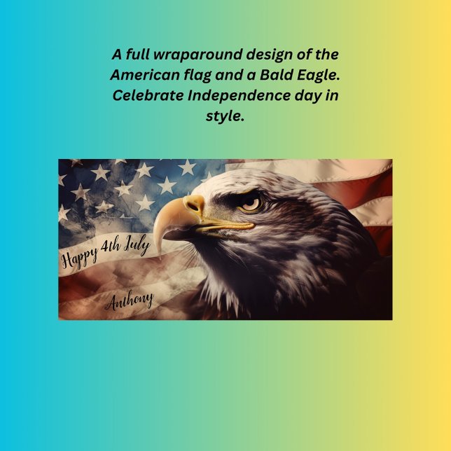 Tasse 2 Couleurs Joyeux 4 Juillet Bald Eagle (Créateur téléchargé)