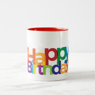 Tasse 2 Couleurs Joyeux anniversaire