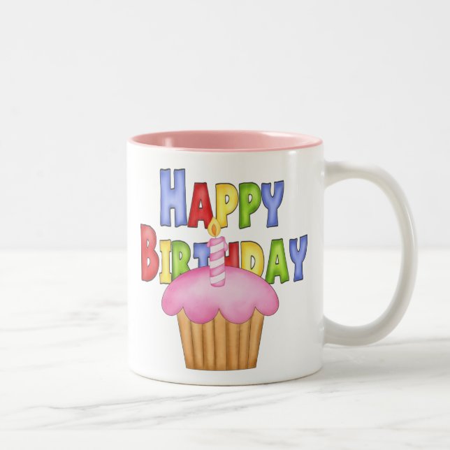 Tasse 2 Couleurs Joyeux anniversaire (Droit)