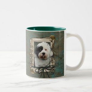 Tasse 2 Couleurs Joyeux anniversaire - pattes en pierre - Terrier