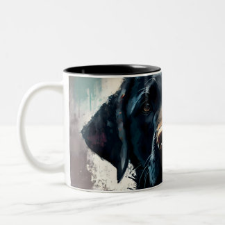 Tasse 2 Couleurs Joyeux Black Labrador Retriever