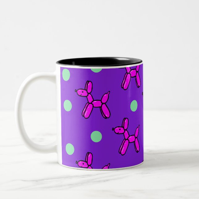 Tasse 2 Couleurs Joyeux Chiens À Balles (Gauche)