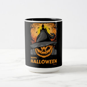 Tasse 2 Couleurs Joyeux Citrouille Éffrayant Halloween