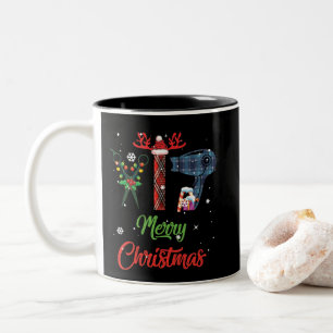 Tasse 2 Couleurs Joyeux coiffeur de Noël Funny Outil Coiffeur