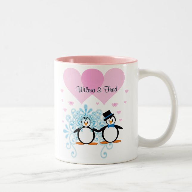 Tasse 2 Couleurs Joyeux couple (Droit)