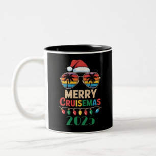 Tasse 2 Couleurs Joyeux Cruisemas 2025 Croisière de Noël personnali