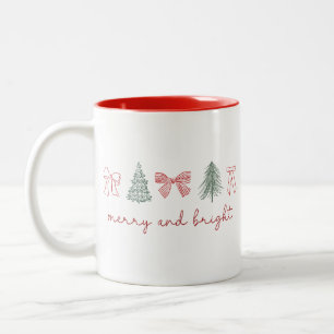 Tasse 2 Couleurs Joyeux et lumineux Noël