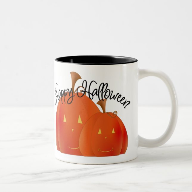 Tasse 2 Couleurs Joyeux Halloween (Droit)