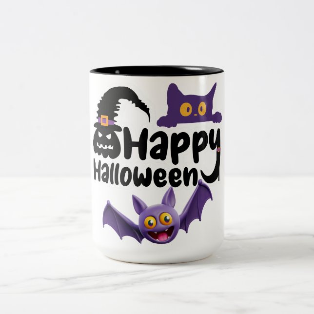 Tasse 2 Couleurs Joyeux Halloween (Centre)