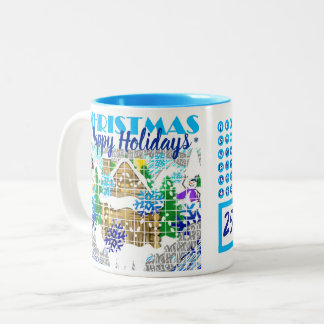 Tasse 2 Couleurs JOYEUX JOURS FÉRIÉS | HIVER WONDERLAND | Avent |