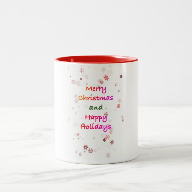 TASSE 2 COULEURS JOYEUX JOYEUX JOURS DE NOËL (Centre)