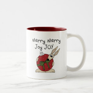 Tasse 2 Couleurs Joyeux Joyeux Joy Joy Tshirts et cadeaux