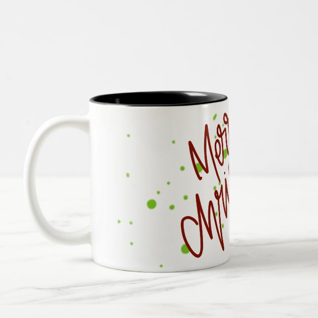 Tasse 2 Couleurs Joyeux Noël  (Gauche)