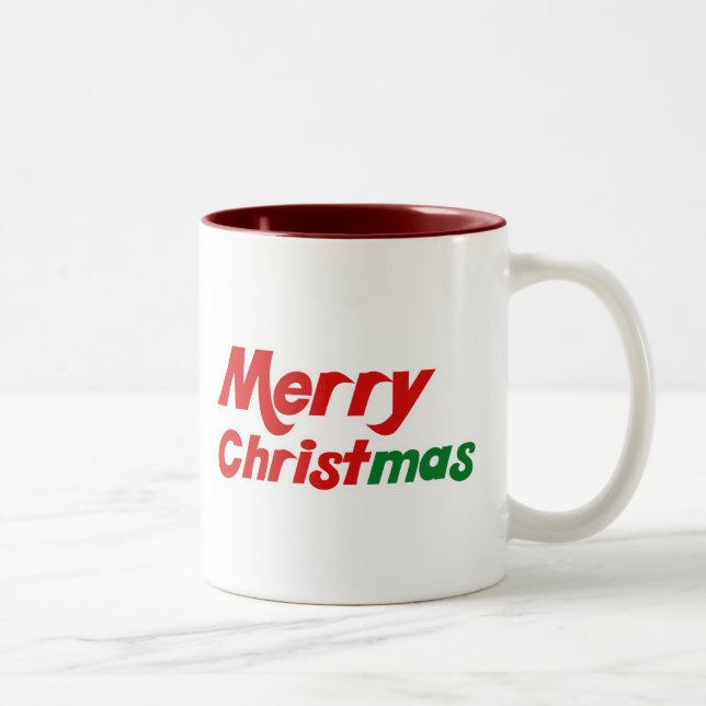 Tasse 2 Couleurs Joyeux Noël (Droit)